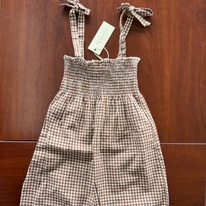 NWT Rylee & Cru Sawyer Jumpsuit Redwood Gingham 3-6 months